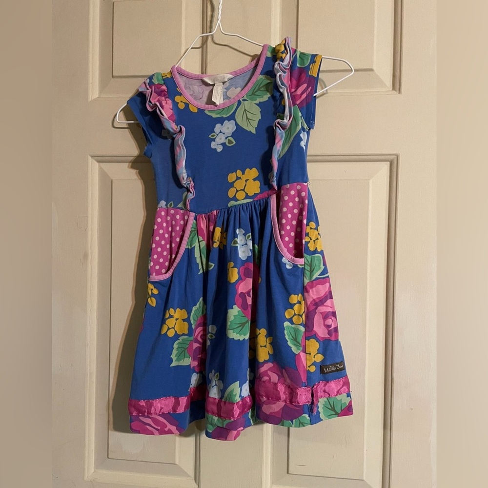 Matilda Jane Blue and Pink Floral Kids Dress